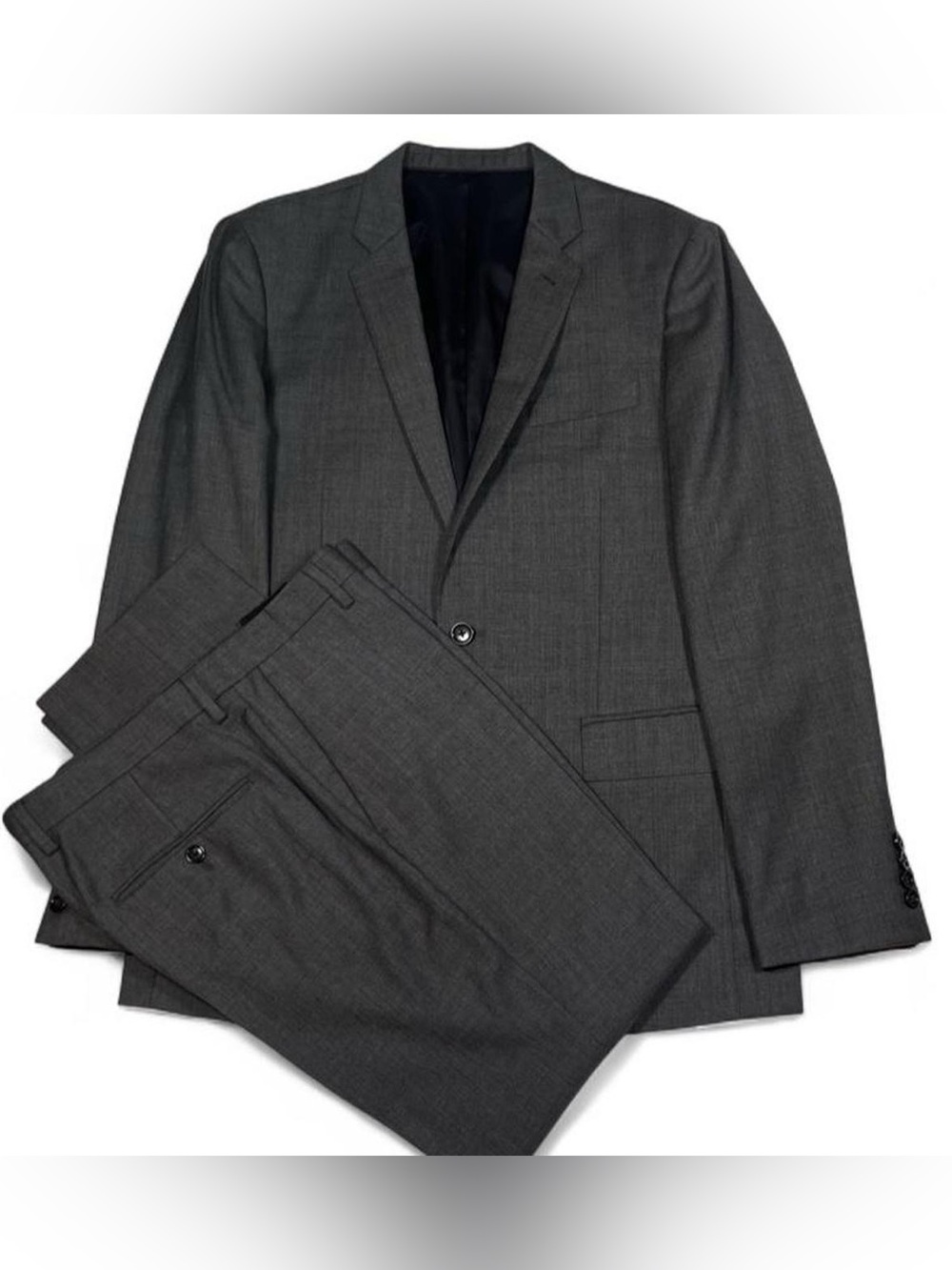 J.Crew Ludlow Tollegno 1900 Italian Wool Suit Grey Slim Fit Size 40R 32W L30
